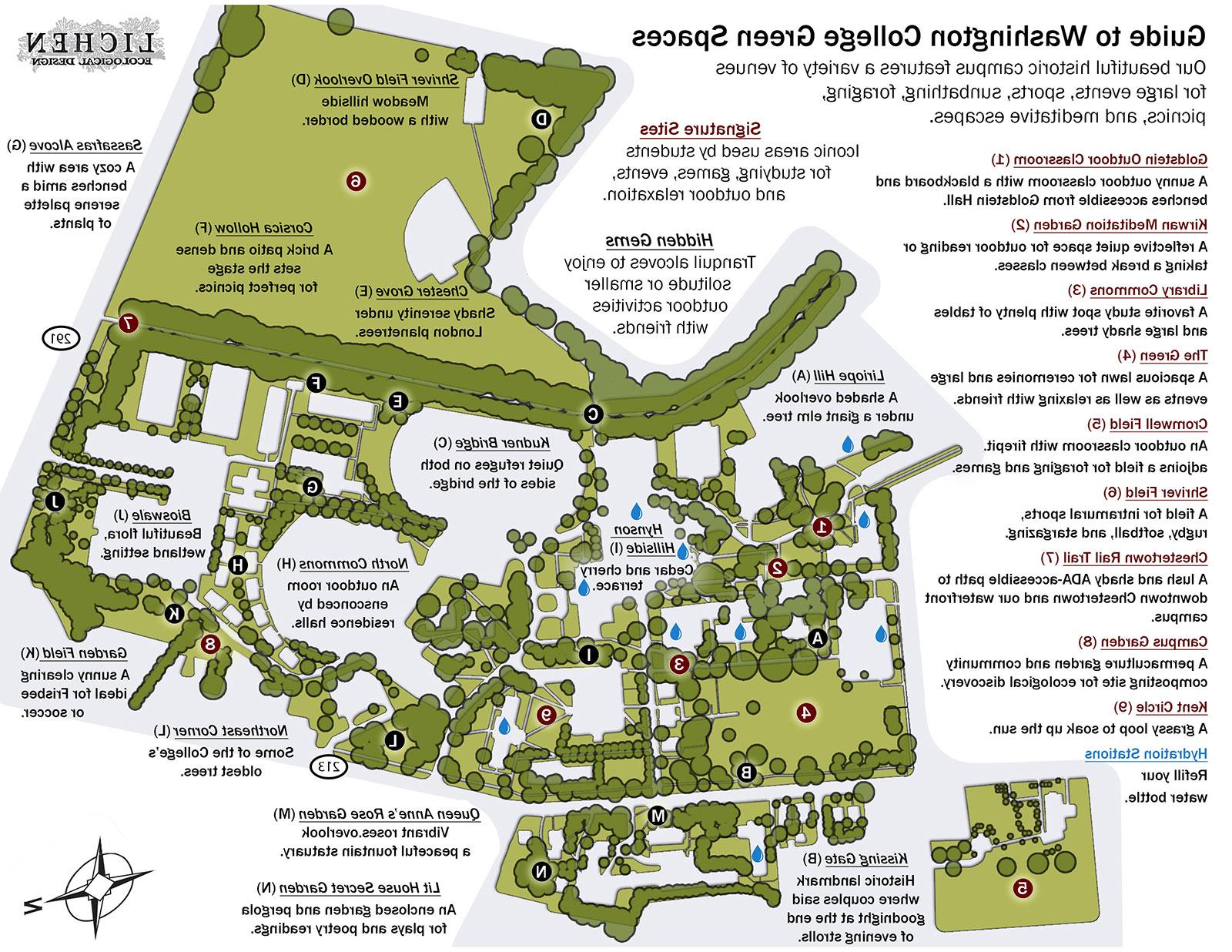 Green Spaces Campus Map